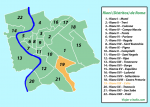 Mapa del Rione XIX - Celio