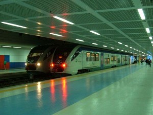 Trenes en la estación Punta Raisi de Palermo