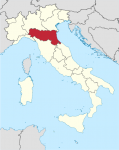 Mapa de Emilia-Romagna