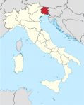 Mapa de Friuli-Venecia Julia