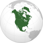 Ubicación de América del Norte Ubicación de América del Norte