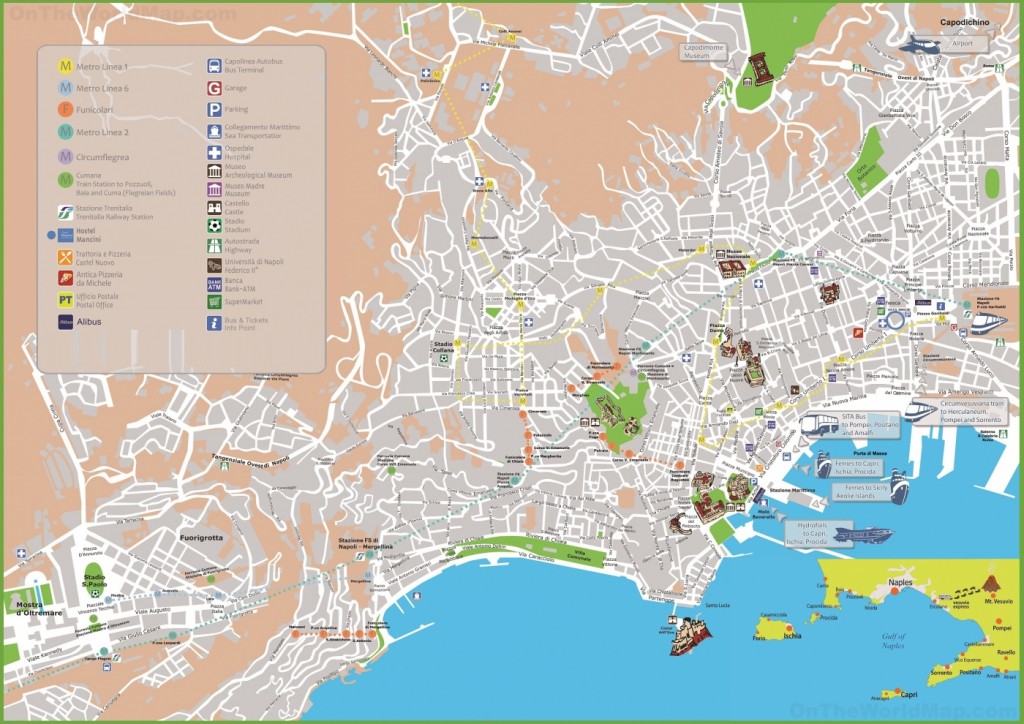 tourist map of naples italy